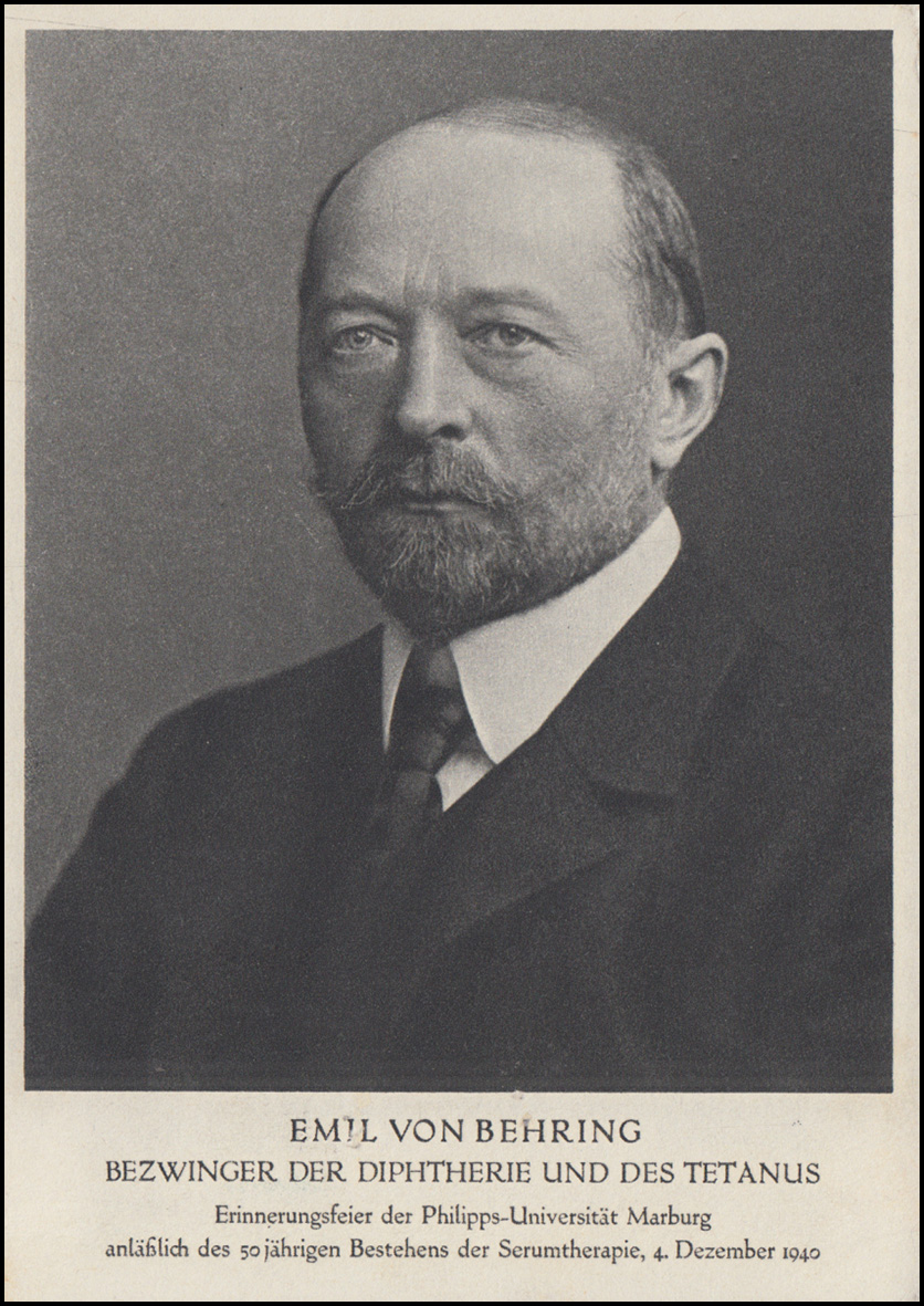 760 Emil von Behring 1940 EF auf Ansichtskarte Behring, SSt MARBURG 4.