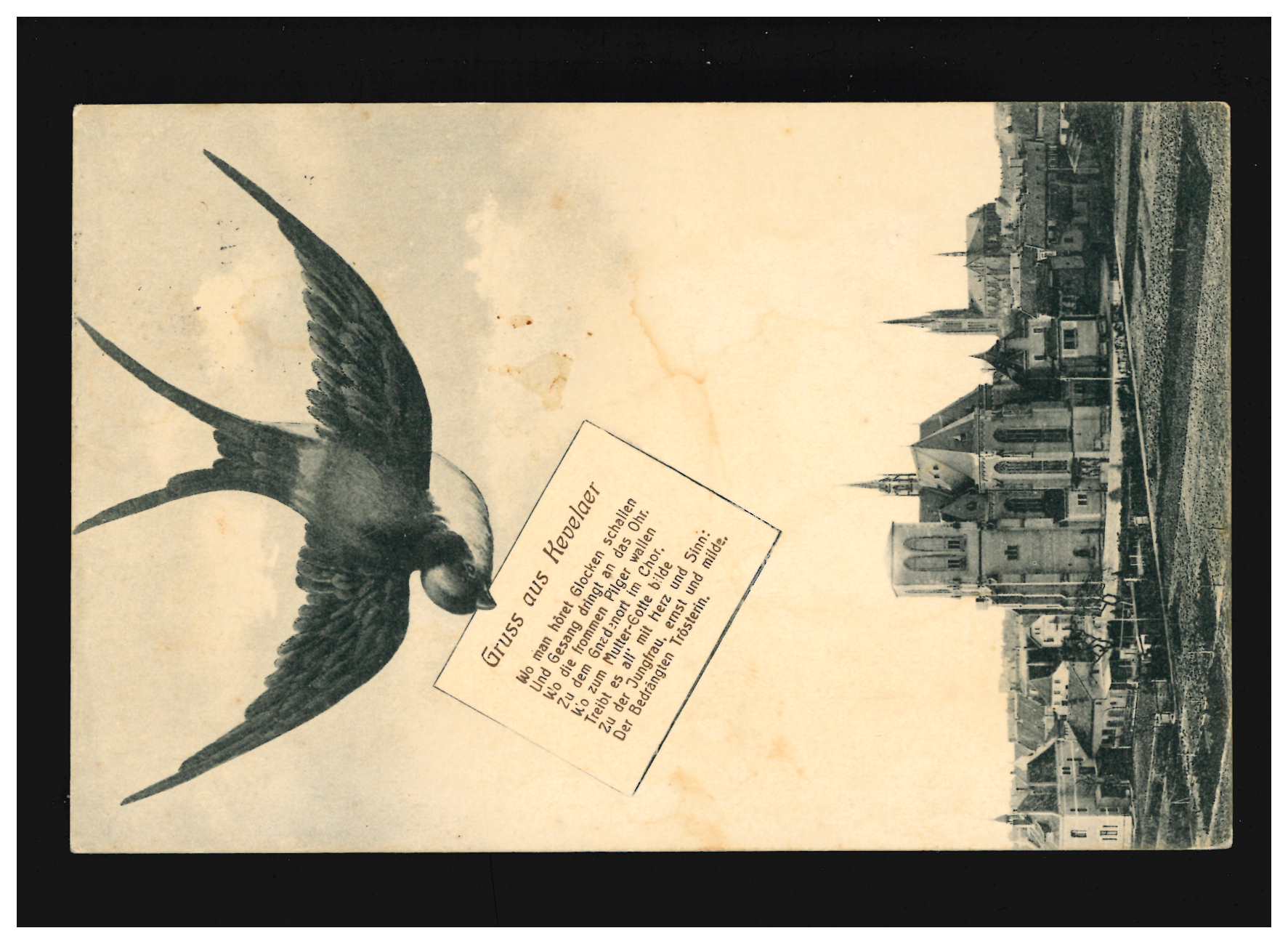 Österreich P 92 mit Bleistift-Zeichnung Ritter auf Pferd mit Lanze WIEN