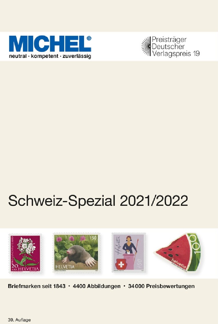 MICHEL SchweizSpezialKatalog in Farbe mit Ganzsachen 2021/2022