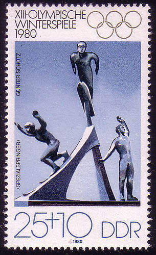 2480 Olympische Winterspiele 20+10 Pf 1980 ** · PHILMASTER