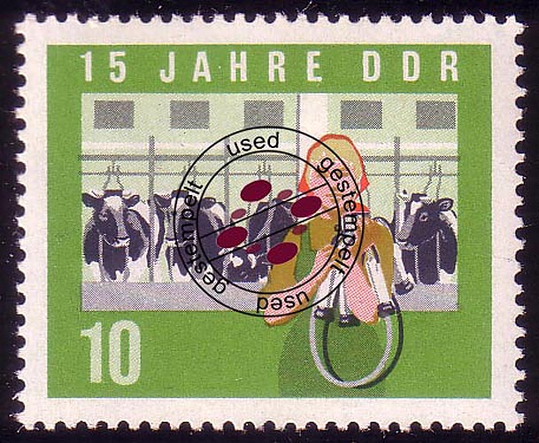 1060A DDR Melkerin 10 Pf Gez hnt O Gestempelt PHILMASTER