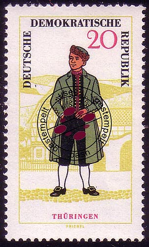 1079 Volkstrachten Th ringen 20 Pf Mann O Gestempelt PHILMASTER