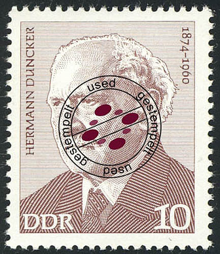 1910 Arbeiterbewegung Hermann Duncker 10 Pf O Gestempelt PHILMASTER