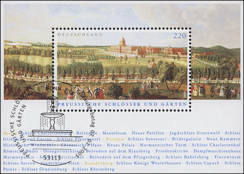 Block 66 Preußische Schlösser und Gärten, ESSt Bonn · PHILMASTER