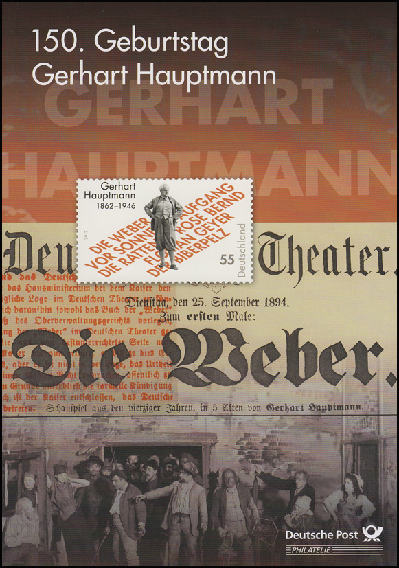2963 Nobelpreisträger Literatur Schriftsteller Gerhart Hauptmann EB 7
